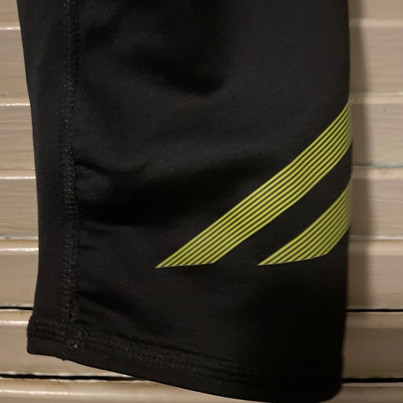 ⚡️5/$15⚡️Adidas / Climalite Black & Neon Yellow Tights | S - Picture 7 of 10